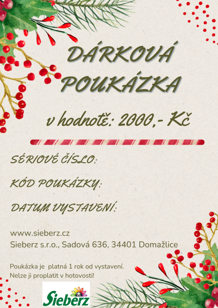 Dárková poukázka 2000